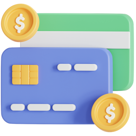 Cartão de crédito e débito  3D Icon