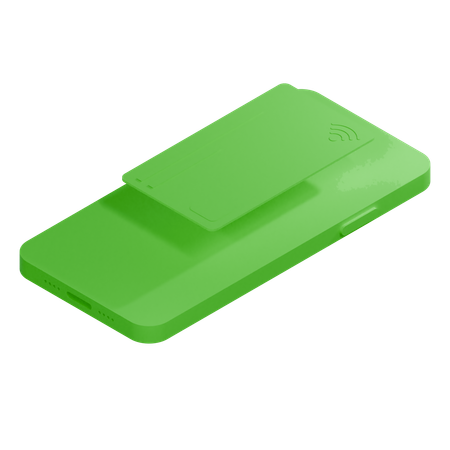 Cartão de Crédito Verde Cheio  3D Icon