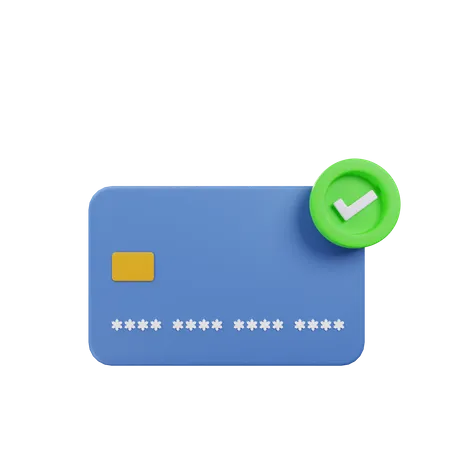 Cartão de crédito verificado  3D Icon