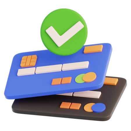 Cartão de crédito verificado  3D Icon