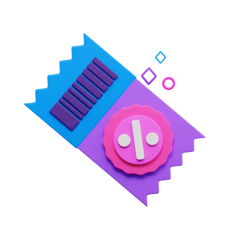 Cartão de desconto  3D Icon