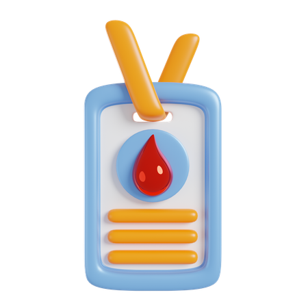 Cartão de doador de sangue  3D Icon