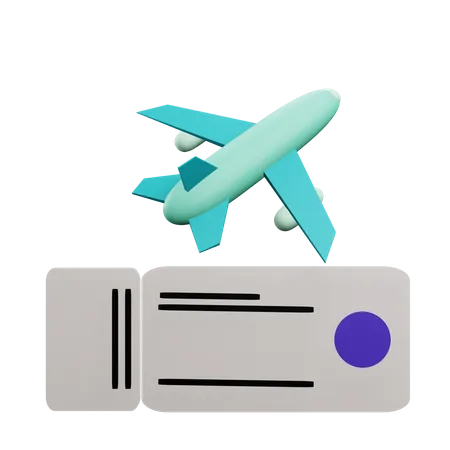 Cartão de embarque  3D Icon