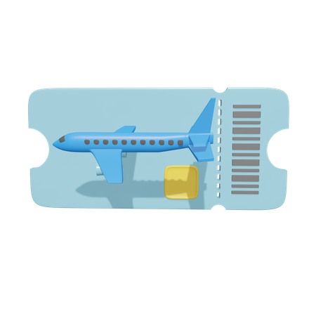 Cartão de embarque de avião  3D Icon