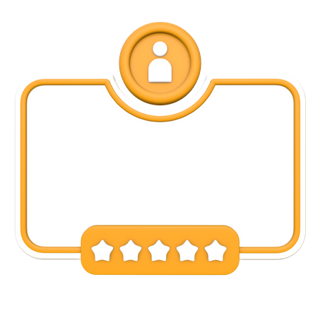 Cartão de feedback do cliente  3D Icon