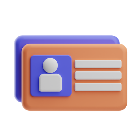 Cartão de funcionário  3D Icon