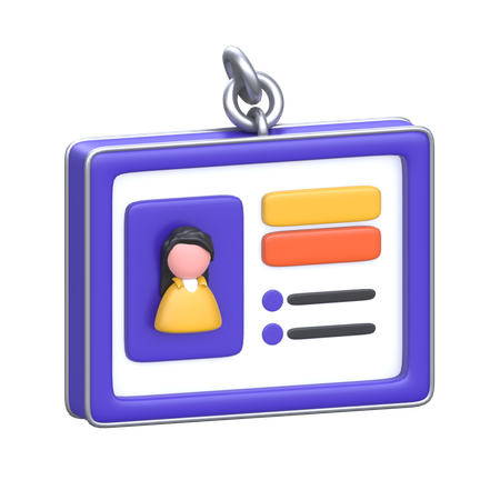 Cartão de identidade  3D Icon