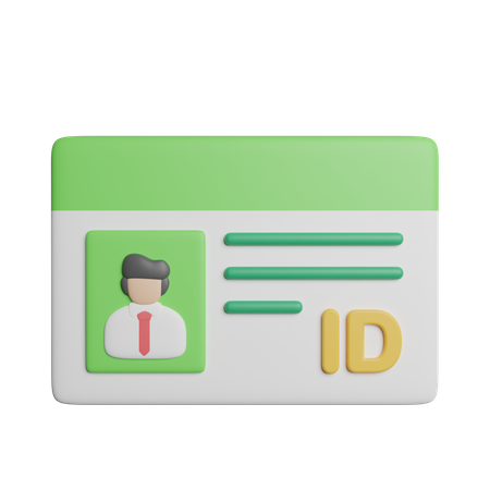 Carteira de identidade  3D Icon