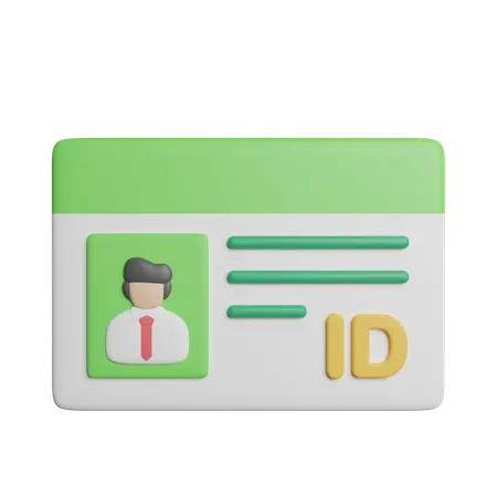 Identidade Do Cartao De Identificacao 3D Icon