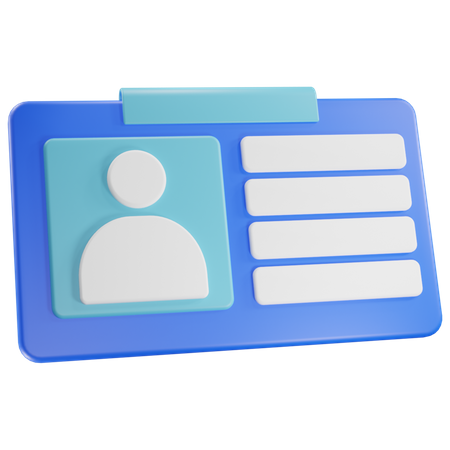 Carteira de identidade  3D Icon