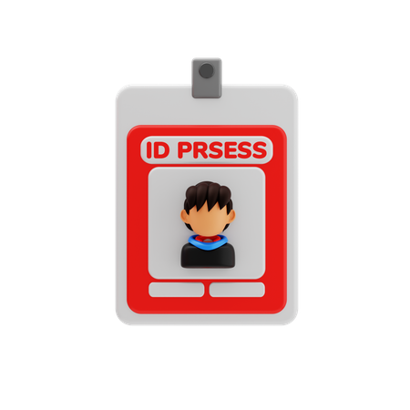Pressione cartão de identificação  3D Icon