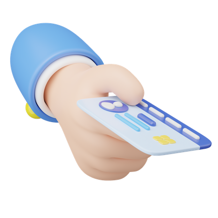 Mão segurando cartão de identificação  3D Icon