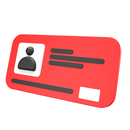 Cartão de identificação de membro  3D Icon