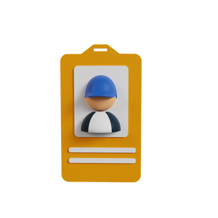 Cartão de jogador de beisebol  3D Icon