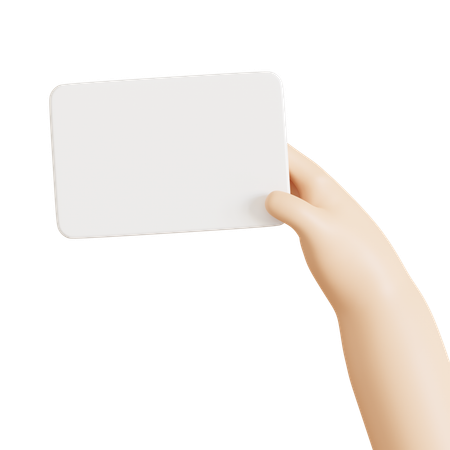 Cartão de mão  3D Icon