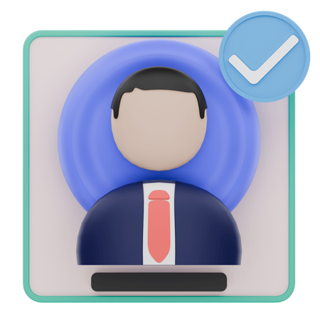 Cartão de perfil de mídia social  3D Icon