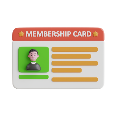 Cartão de membro  3D Icon