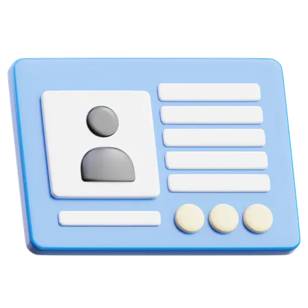 Cartão de visitas  3D Icon
