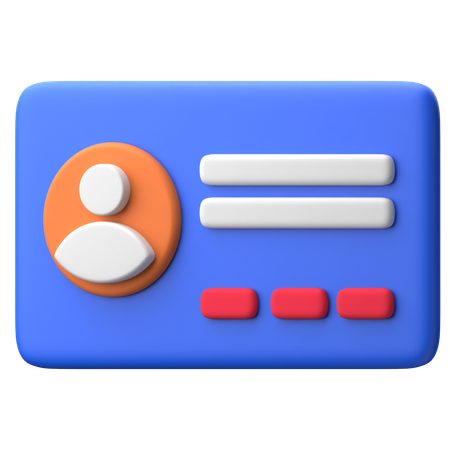 Cartão de visitas  3D Icon