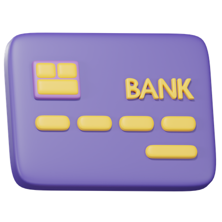 Cartão do banco  3D Icon