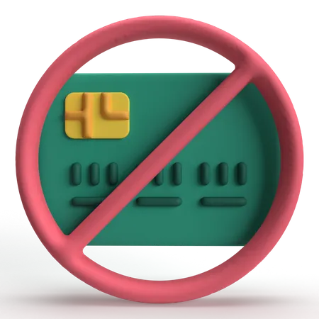 Cartão não aceito  3D Icon