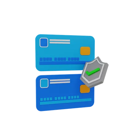 Segurança de pagamento com cartão  3D Icon