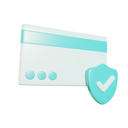 Privacidade do cartão  3D Icon