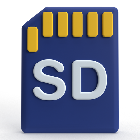 Cartão SD  3D Icon