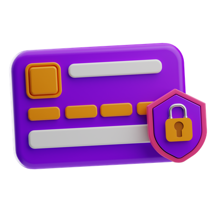 Segurança do cartão  3D Icon
