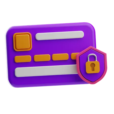 Segurança do cartão  3D Icon