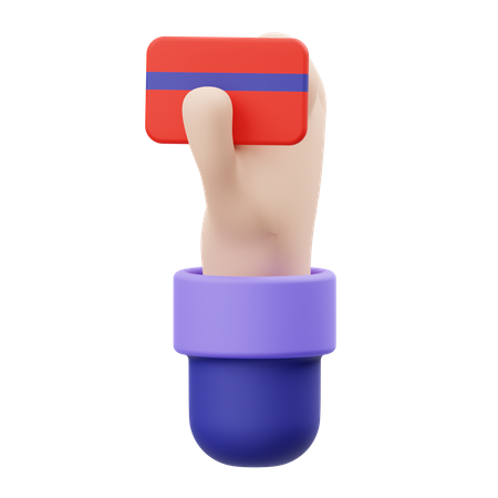 Cartão segurando gesto com a mão  3D Icon