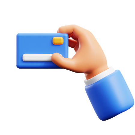 Cartão segurando gestos com as mãos  3D Icon