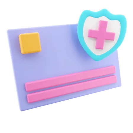 Cartão de seguro  3D Icon