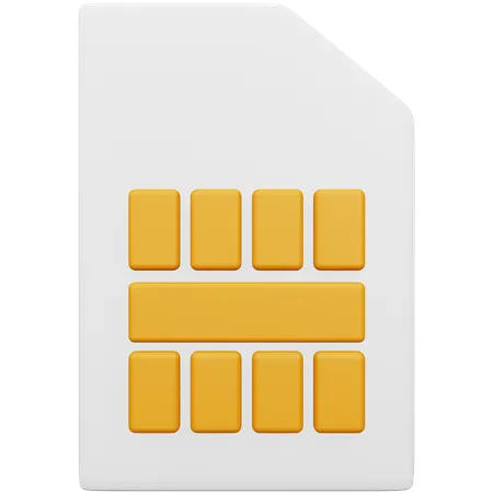 Cartão SIM  3D Icon