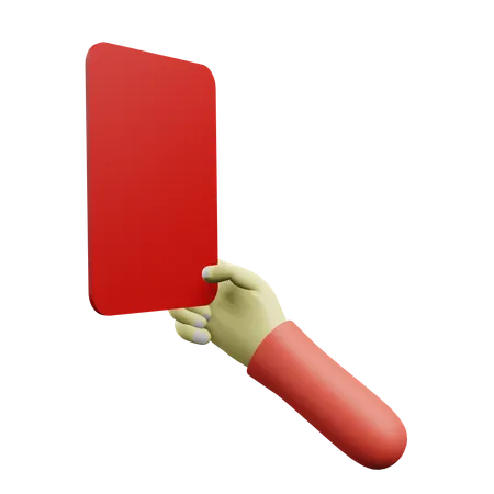 Cartão vermelho  3D Icon