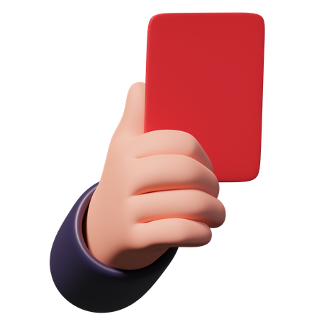 Cartão vermelho  3D Icon
