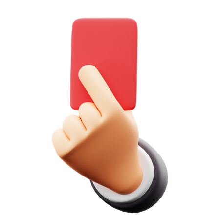 Cartão vermelho  3D Icon