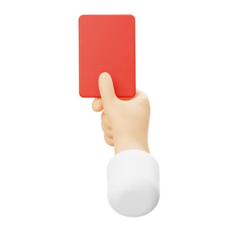 Cartão vermelho  3D Icon