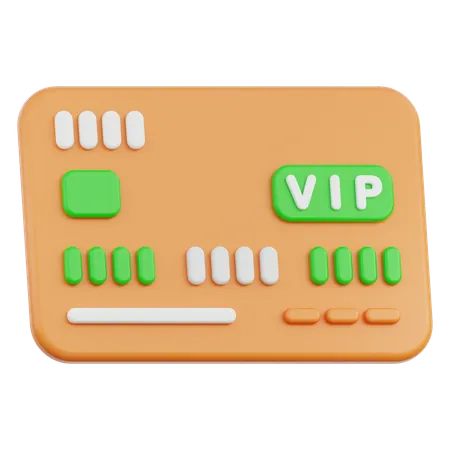 Cartão vip  3D Icon