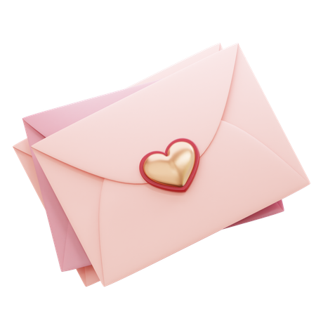 Cartas de amor  3D Icon