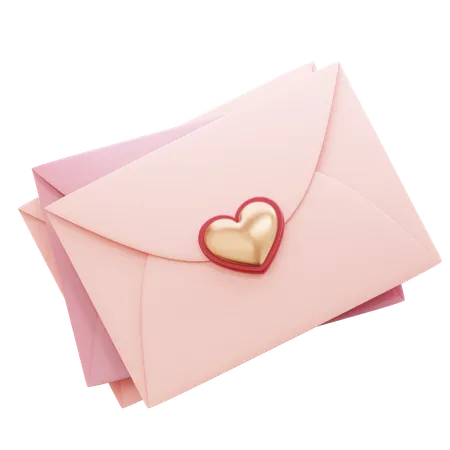 Cartas de amor  3D Icon