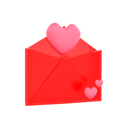 Cartas de amor  3D Icon