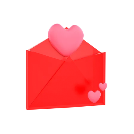 Cartas de amor  3D Icon