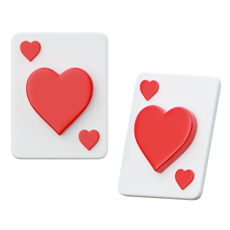 Cartões de coração  3D Icon