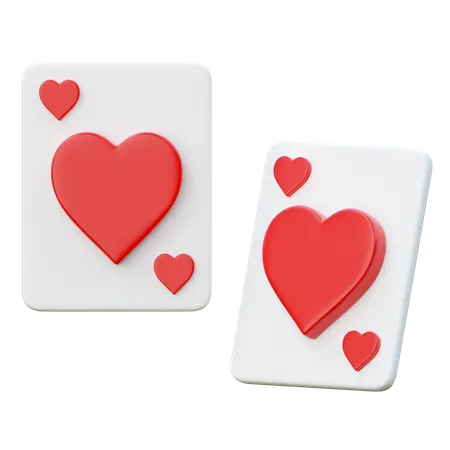 Cartões de coração  3D Icon