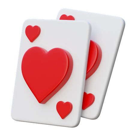 Cartões de coração  3D Icon