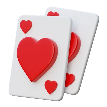 Cartões de coração  3D Icon