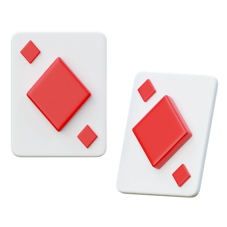 Cartões de diamante  3D Icon