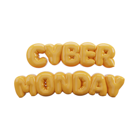 Letras de globos de burbujas para el Cyber Monday  3D Icon