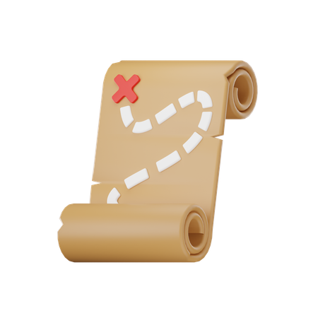 Carte au trésor  3D Icon